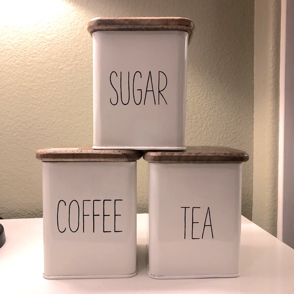Rae Dunn COFFEE, TEA, SUGAR canisters